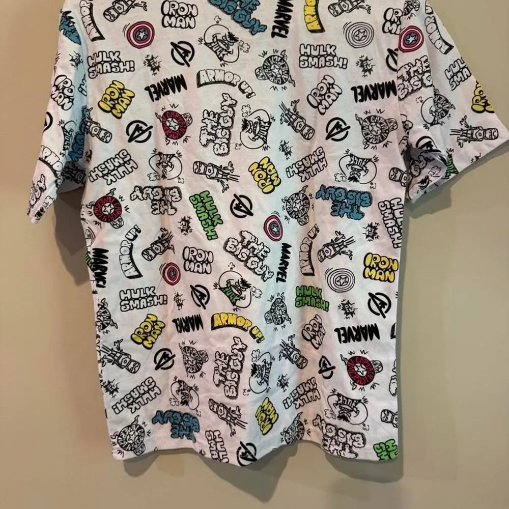 Marvel Boy's White T-shirt NWT Size Large 14